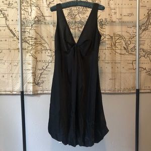 Calvin Klein Black Satin Cocktail Dress